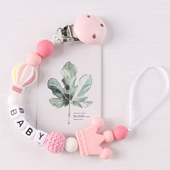Silicone Hot Air Balloon Pacifier Clip Anti-drop Chain Holder