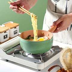 1pc Non Stick Aluminum Maifan Stone Snow Pan for Cooking Noodles Milk Soup