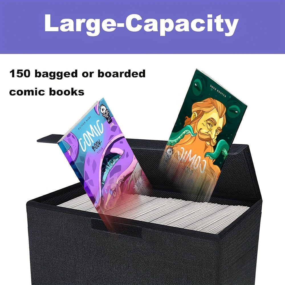2pcs Comic Book Storage Boxes Oxford Cloth Foldable Book Box