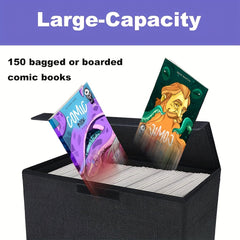 2pcs Comic Book Storage Boxes Oxford Cloth Foldable Book Box