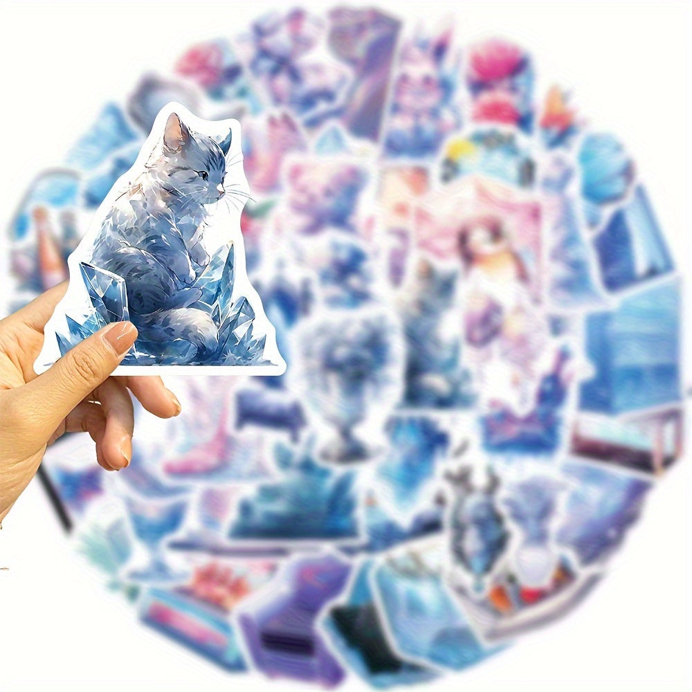 50pcs Ice And Snow World Waterproof Stickers for Cup Guitar Luggage Phone Case