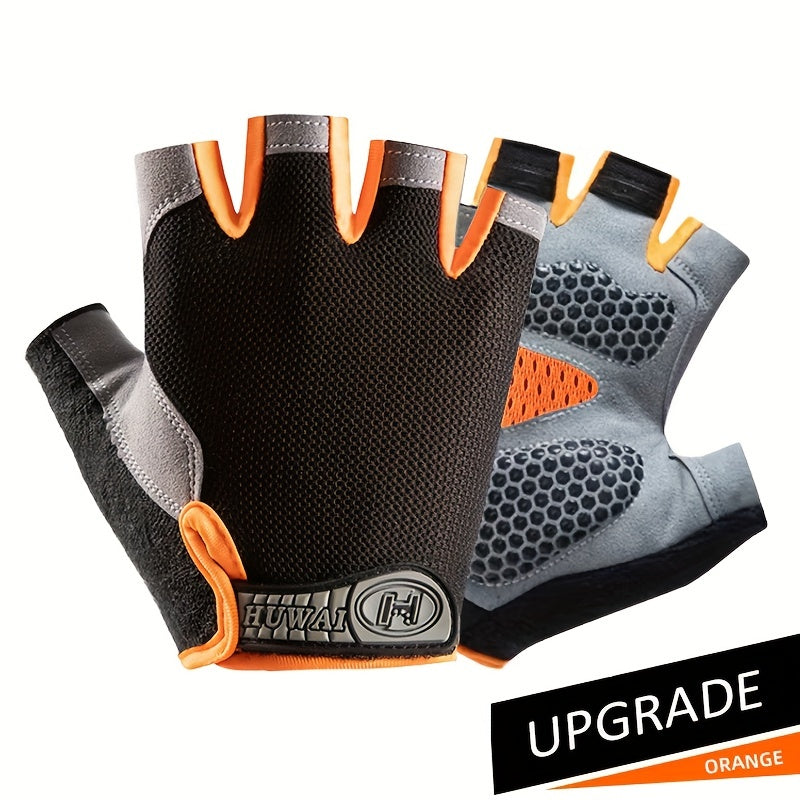Anti Shock Windproof Fingerless Gloves - for Biking Climbing Weightlifting