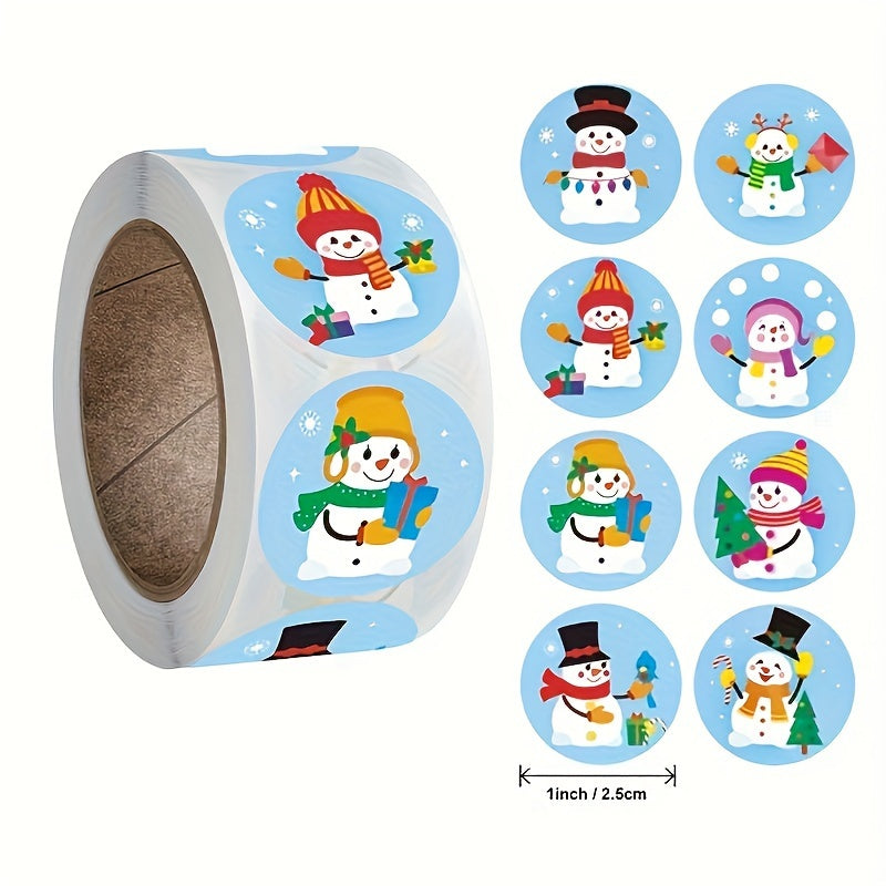 500pcs Christmas Cartoon Sticker Gift Decoration Label Self-adhesive