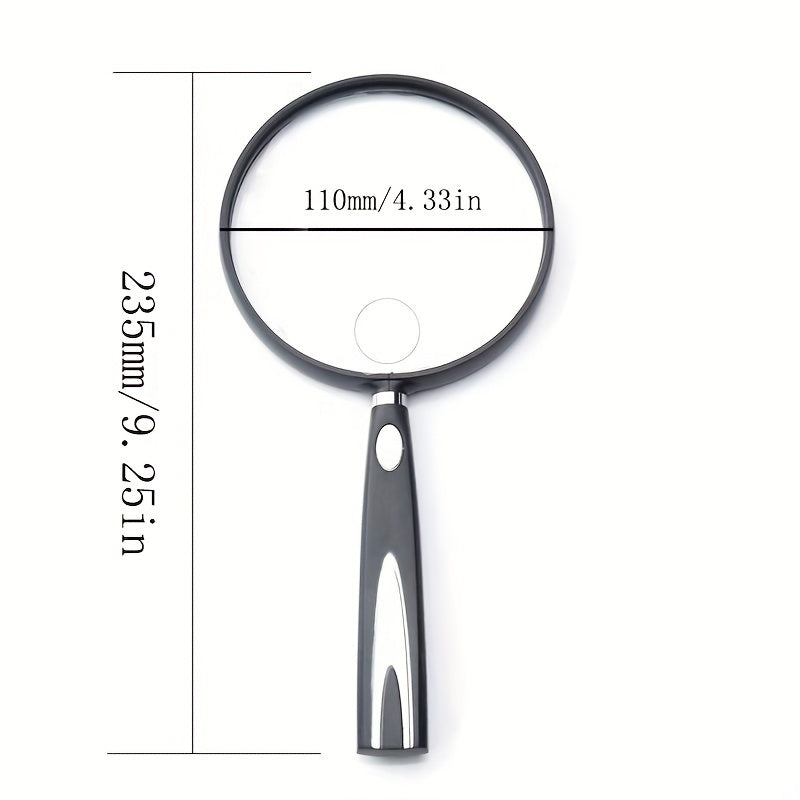 Large Magnifying Glass 13 Page Magnifier Handheld Lighted Magnifier