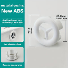 Ceramic Basin Overflow Hole Cover - Decorative and Functional Sink Accessory