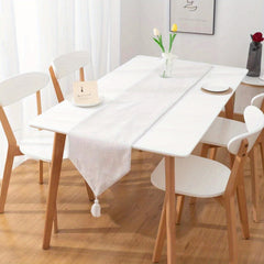 Polyester Table Runner Burlap Solid Table Runner Room Decor