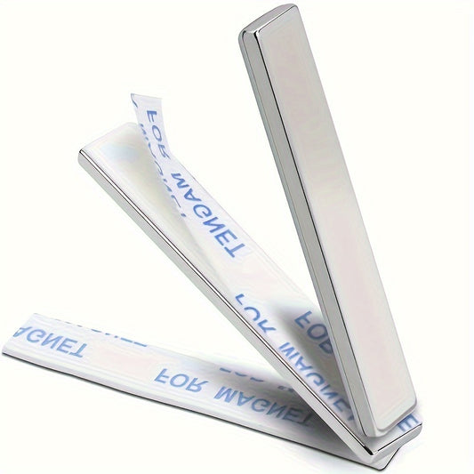 2 Packs Neodymium Magnets 60x10x3mm With Double Sided Adhesive