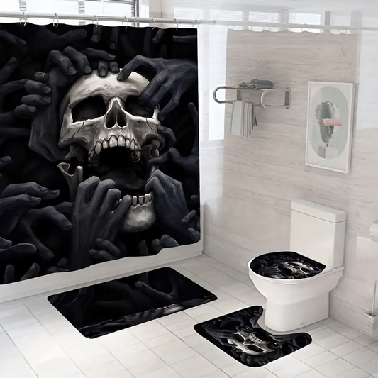 Skull Beauty Pattern Shower Curtain Halloween Decor