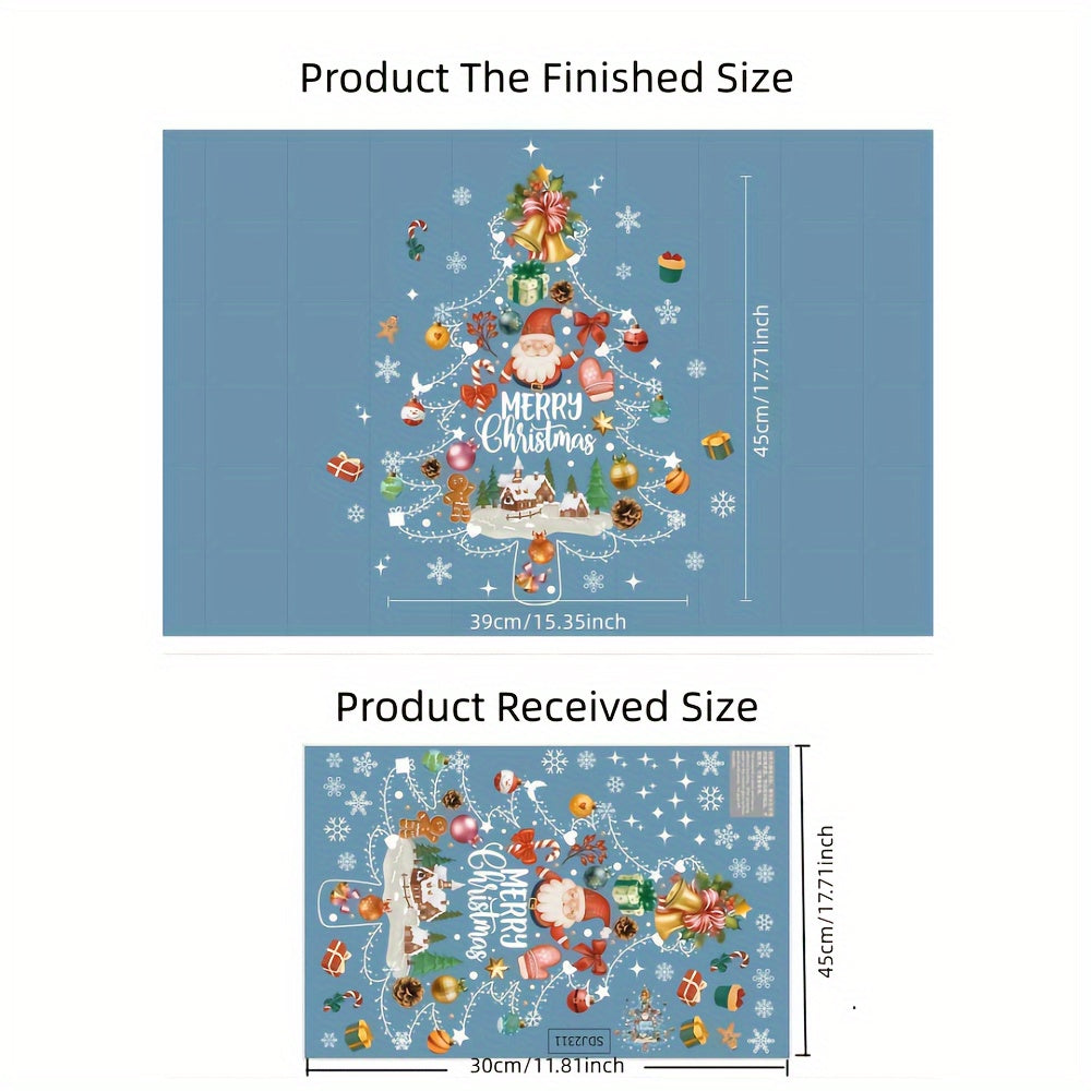 Christmas Glass Stickers - Tree Old Man Snowflake for Home Window