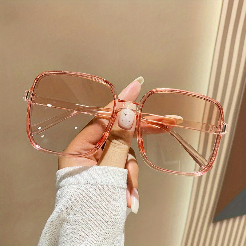 Large Square Sunglasses UV400 Sun Shades Glasses for Beach Vacation Travel