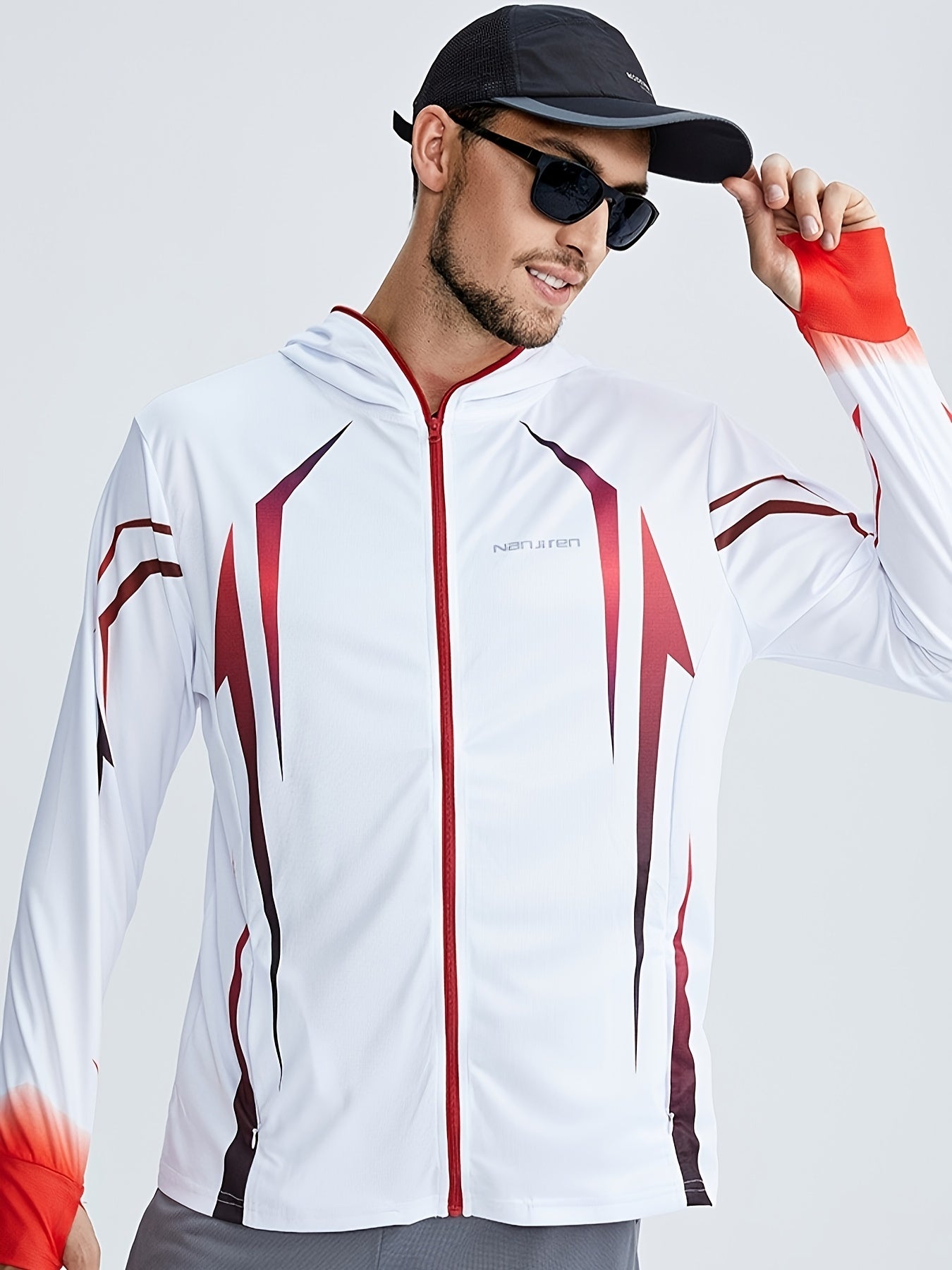 Men's Outdoor Hooded Jacket Quick Dry Gym Sports Coat