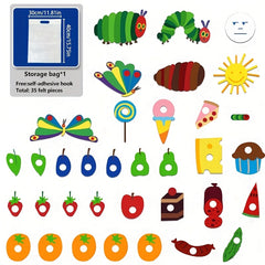 35pc Very Hungry Caterpillar Felt Teaching Tools Picture Book Apron