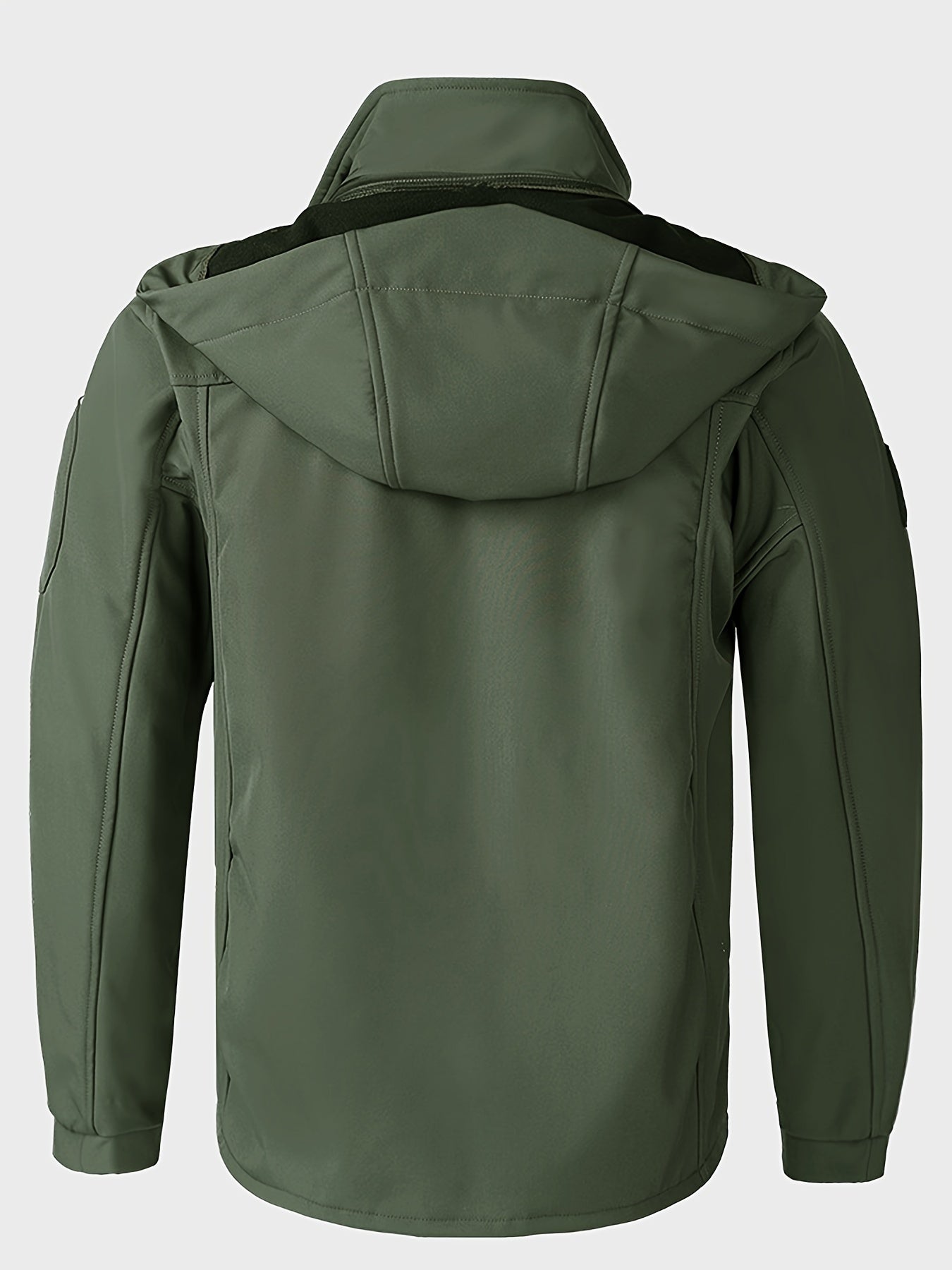 Men's Outdoor Windbreaker Jacket Hooded Waterproof Warm Climbing Jacket