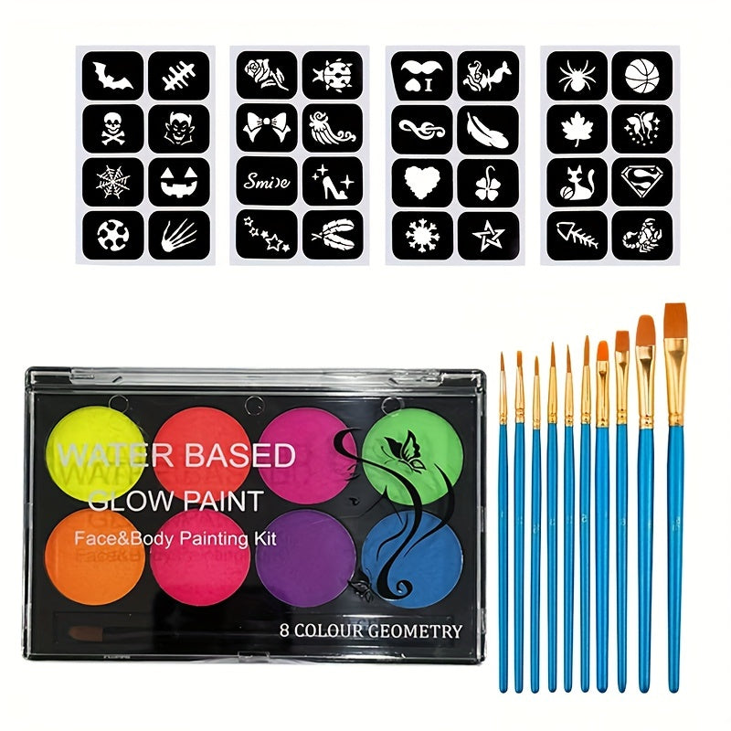 Halloween Fluorescent Body Paint Glow in the Dark Instant Dry Makeup