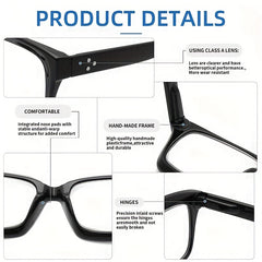 Retro Anti Light Reading Glasses With Felt Pouch