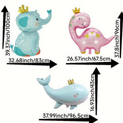 5-50pcs Cartoon Animal Aluminum Foil Balloons Birthday Decorations