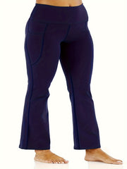  High Rise Flared Leg Yoga Pants with Pockets