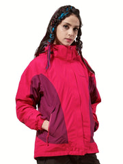 Women's 3-in-1 Snow Jacket Fleece Lined Hooded Coat