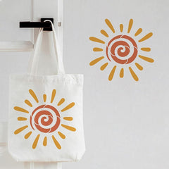 Plastic Reusable Stencil Template: Square Sun Pattern Scrapbook
