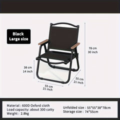 Portable Outdoor Folding Chair for Camping, Beach, Picnic - Blue