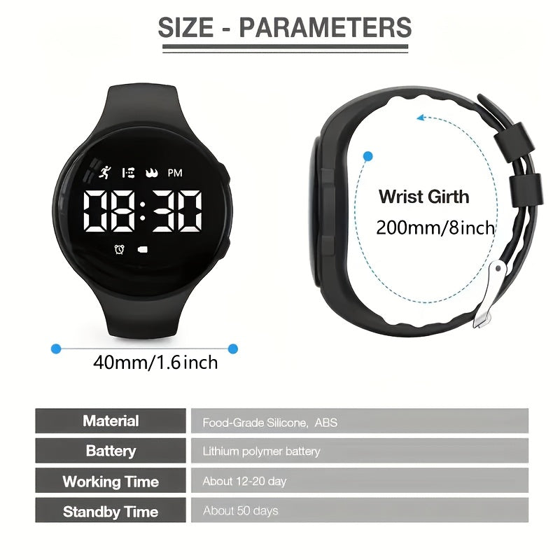 Digital Fitness Watch with Pedometer and Timer