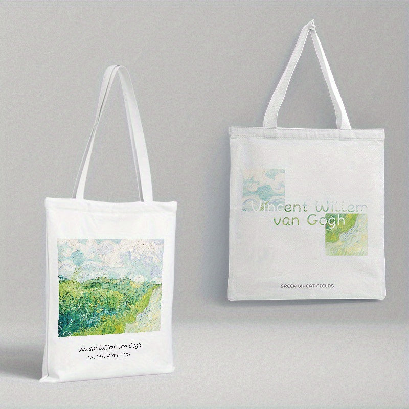 Classic Painting Printed Large Capacity Canvas Tote Bag