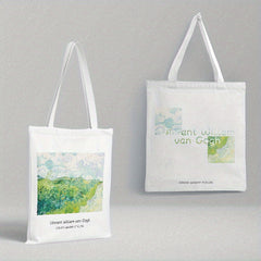 Classic Painting Printed Large Capacity Canvas Tote Bag