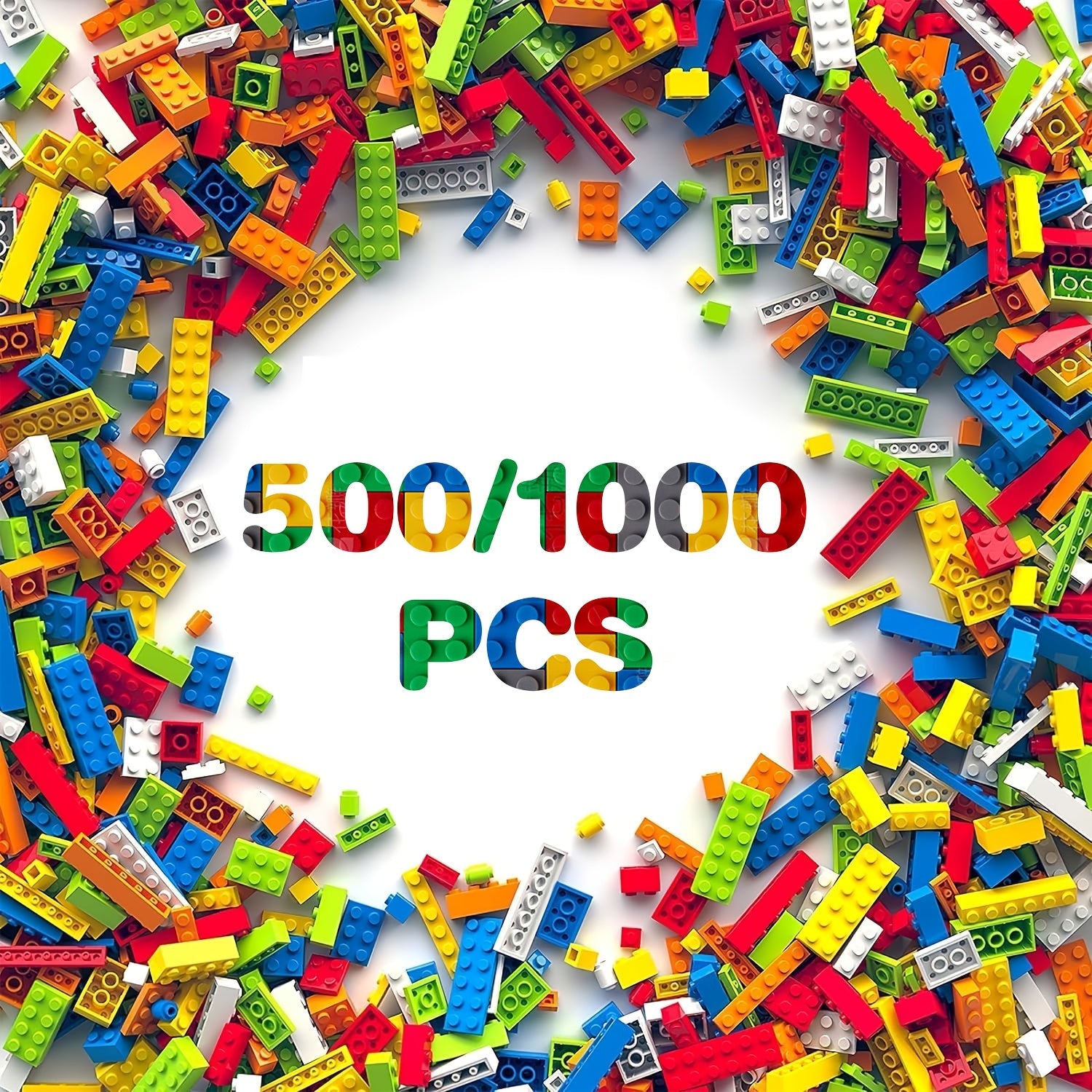 1000pc Multicolored Building Kit Toy for Kids