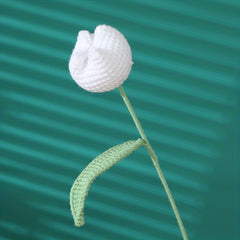 1pc Wool Crochet Flower Knitting Tulip Gift Handicrafts Home Decor