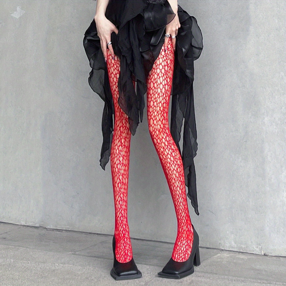 Sheer Fishnet Tights High Waist Mesh Pantyhose Women's Stockings