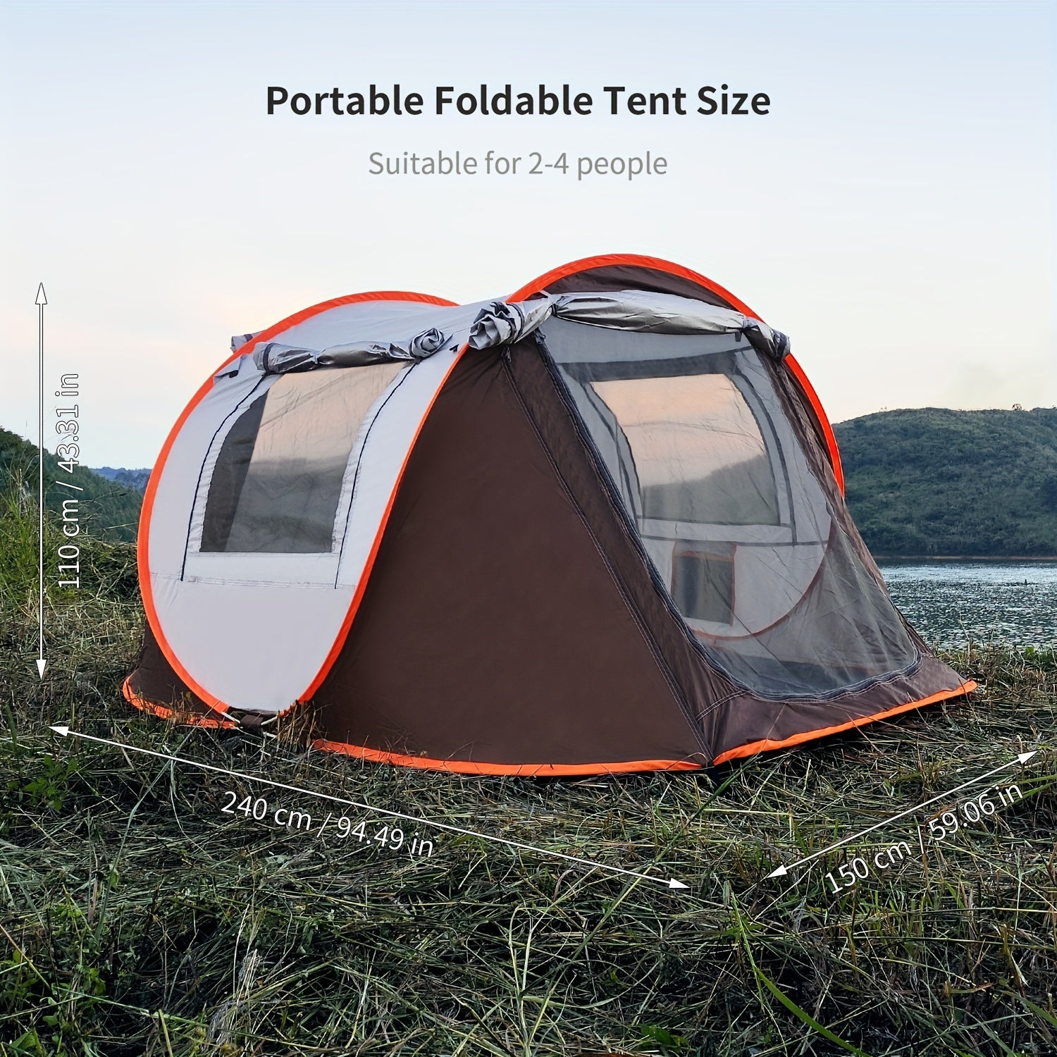 Portable Waterproof Sunscreen Tent for Travel Hiking