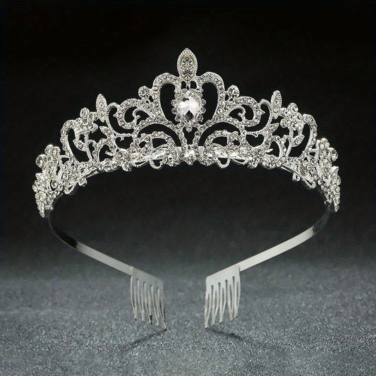 Rhinestone Crown Princess Crown Bridal Wedding Accessories