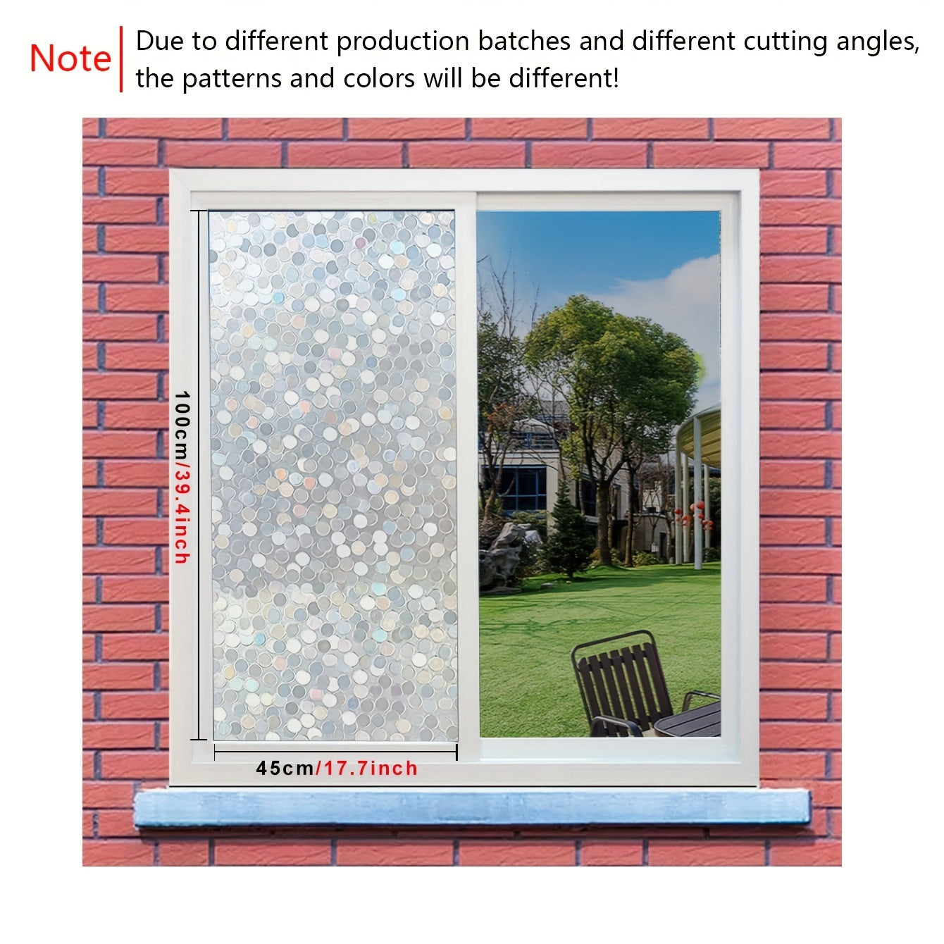Dot Frosted Privacy PVC Window Film Semi Transparent Decorative Sticker
