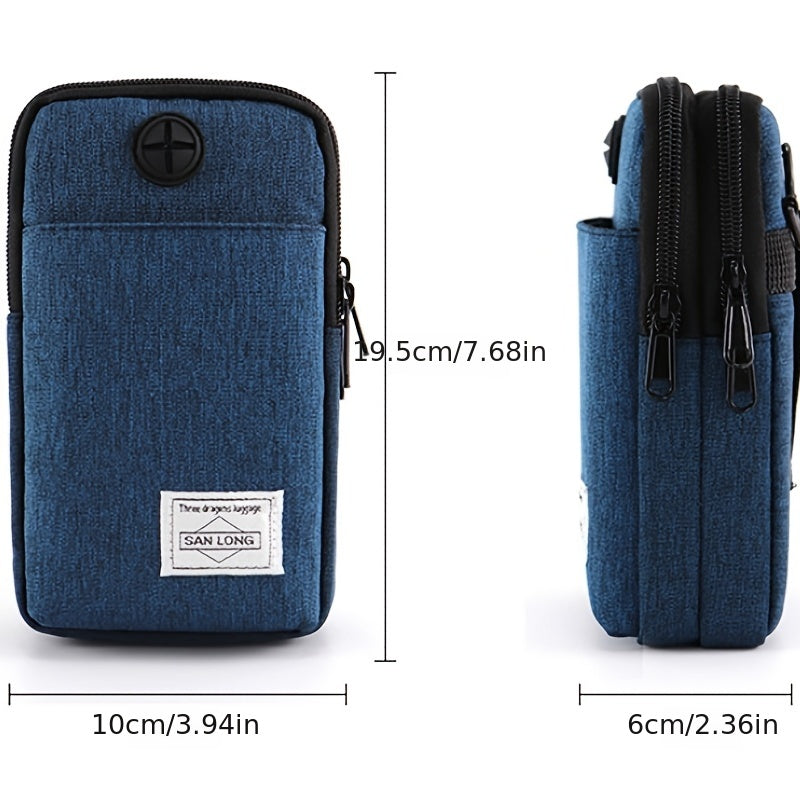 Men's Mobile Phone Crossbody Bag Functional Belt Waist Bag For Work