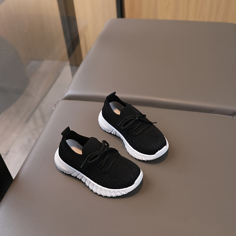 Solid Woven Shoes for Girls Lightweight Non-slip Sneakers All Seasons