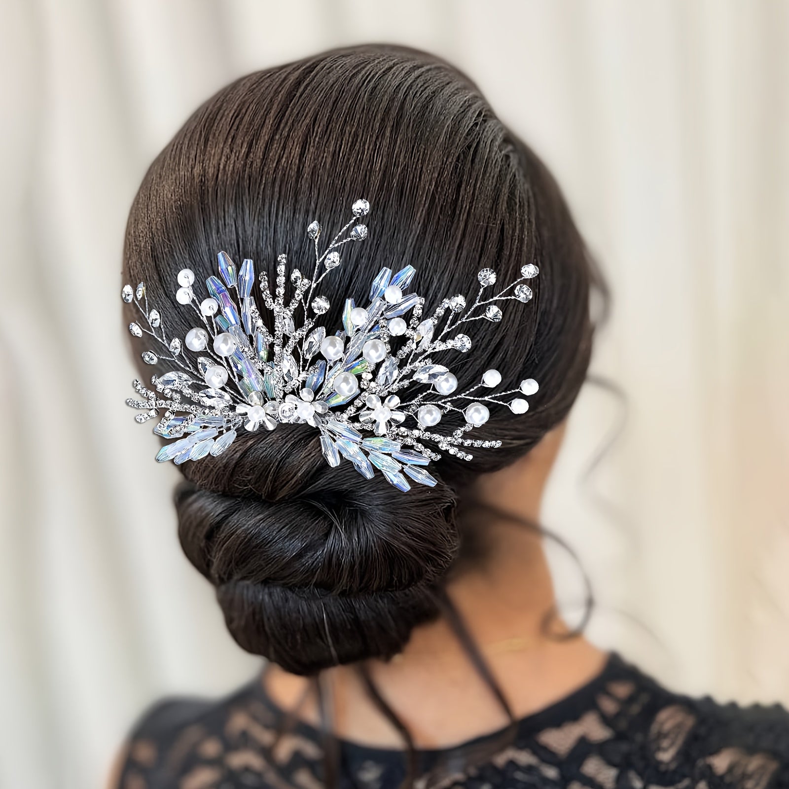 Stylish Bridal Hair Comb with Flowers Bridesmaid Headpiece HP914