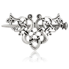 Viking Celtic Crown HairPins Clip Hair Accessories Barrettes Silvery
