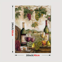 Wine Pictures Poster Red Wine Bottle Kitchen Wall Decor Canvas Wall Art