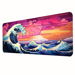 Ocean Wave Mouse Pad Keyboard Desk Pad Non Slip Office Mouse Pad Gift