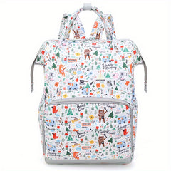 Stylish Mother Baby Backpack Independent Bottle Storage Insulated Large Capacity