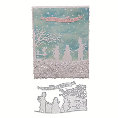 Christmas Metal Cutting Dies Silvery Embossing Die Cut Stencil DIY