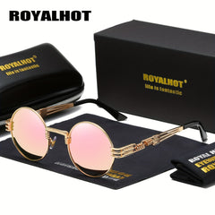 RoyalHot Round Metal Polarized Sunglasses