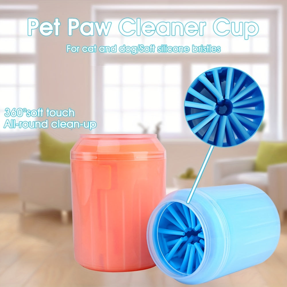 Portable Dog Paw Cleaner Soft Bristle Pet Cleaning Brush