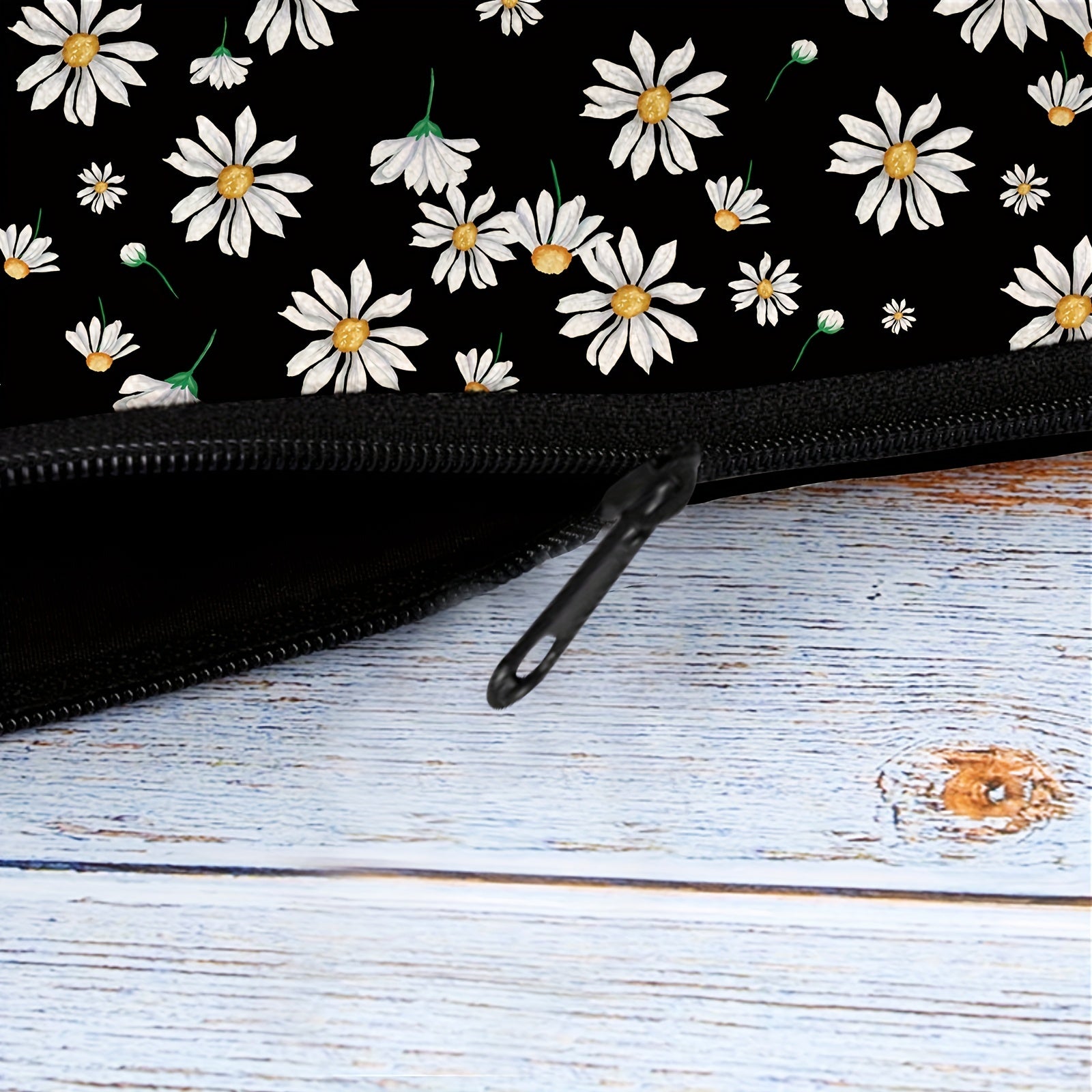 Daisy Makeup Bag Organizer Large Capacity Canvas Travel Toiletry Bag