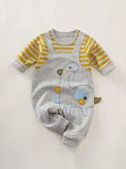 Unisex Dinosaur Print Jumpsuit
