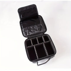Adjustable Compartments Travel Makeup Train Case for Women