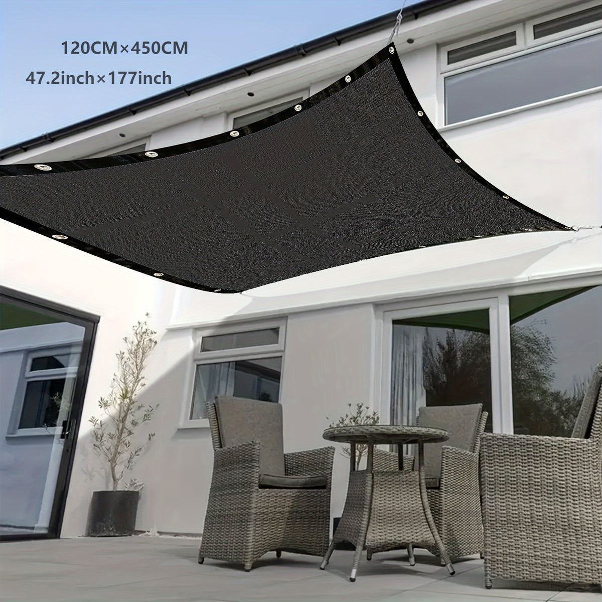 Rectangular Sunshade Sail for Outdoor Activities