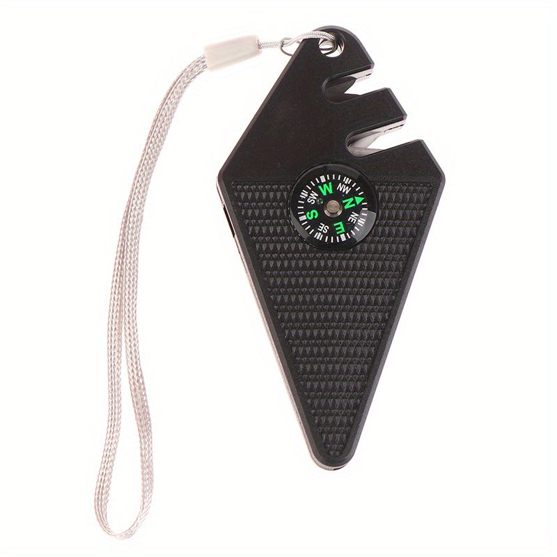 Mini Sharpener with Compass for Outdoor Camping
