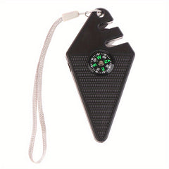 Mini Sharpener with Compass for Outdoor Camping