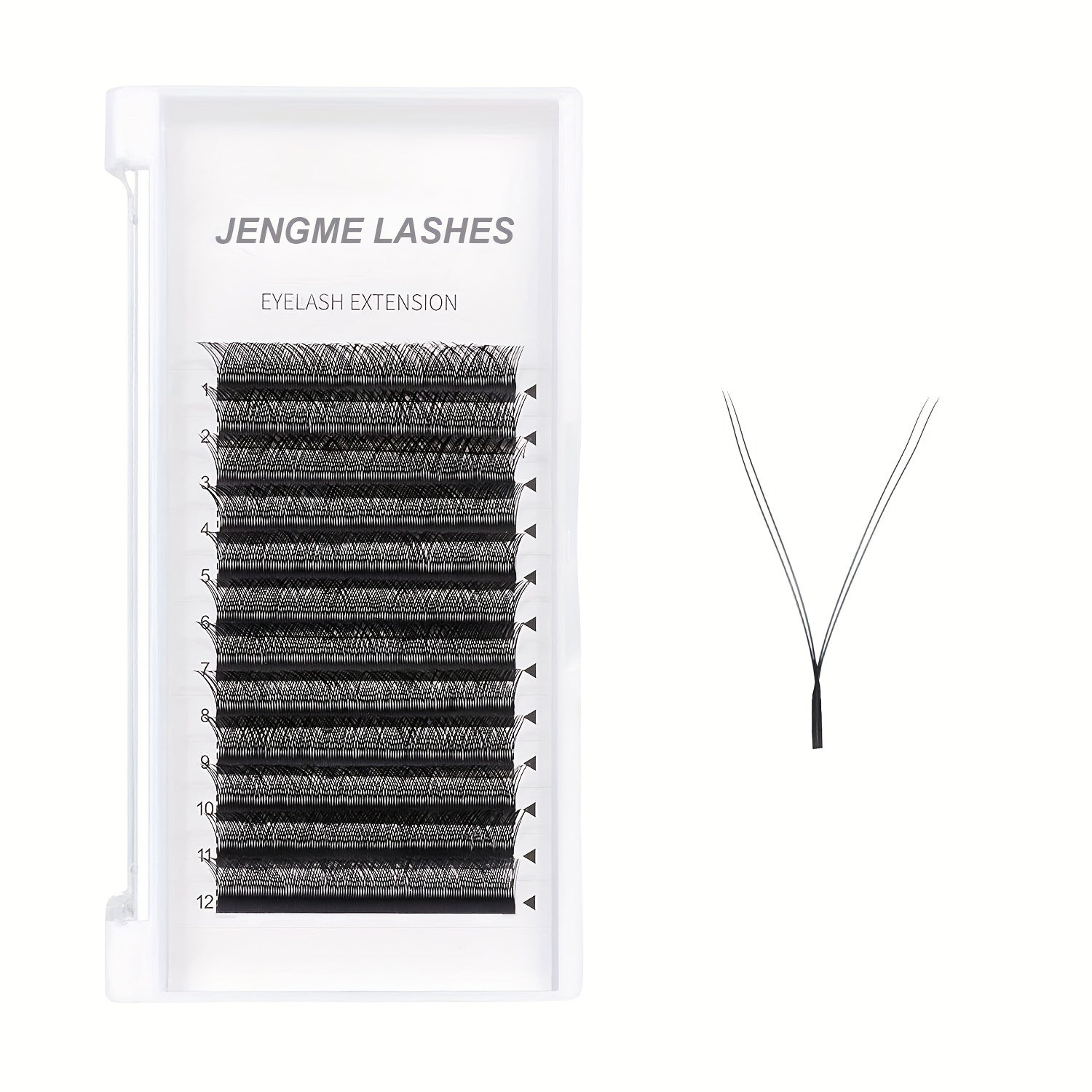 YY 2D 4D Volume Lash Extensions 12 Rows Soft Matte Faux Mink Pre Fanned